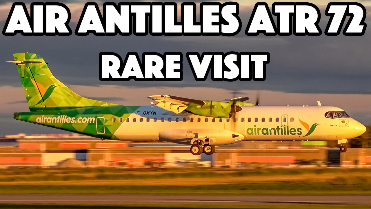 RARE VISIT: Air Antilles ATR 72-600 CLOSE UP action in Montreal (YHU/CYHU)