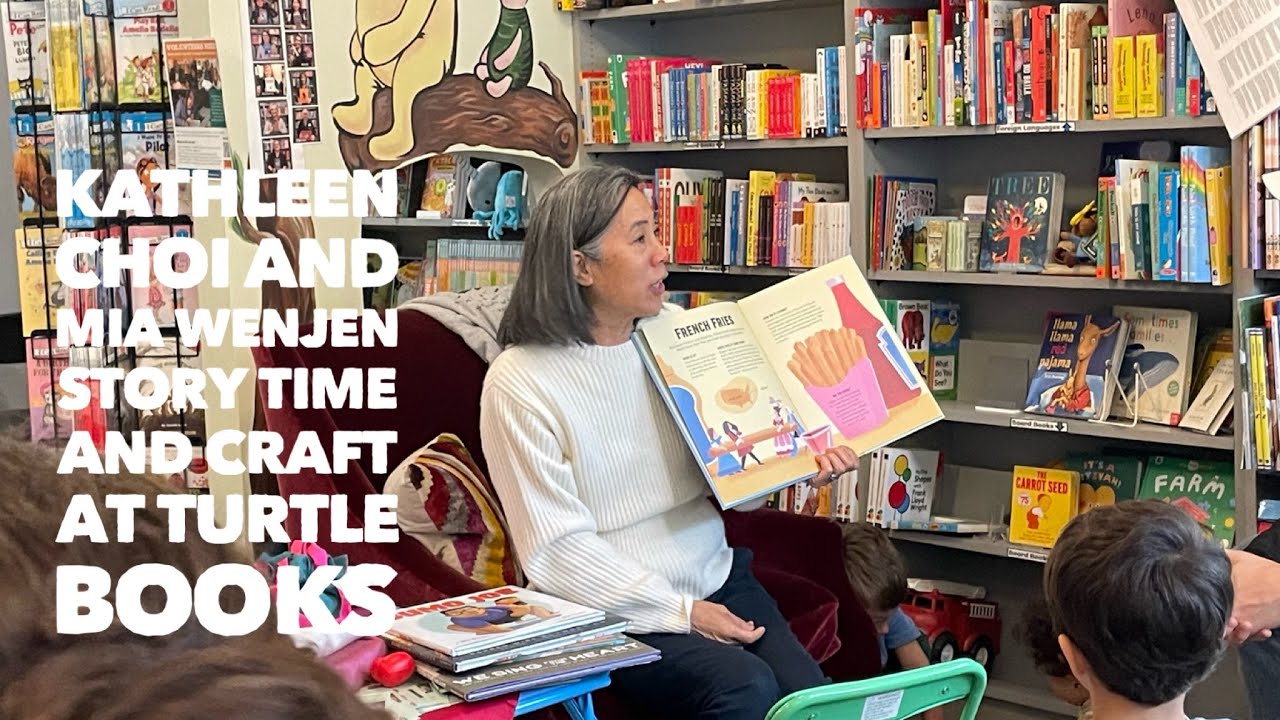 Kathleen Choi and Mia Wenjen Story Time and Craft at Turtle Books