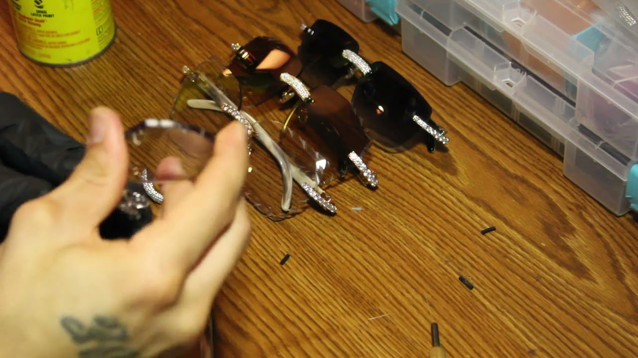 Making Some Iced Out Buffs with Transitional Lens aka Photochromic 60 mm Diamond Cut New Model