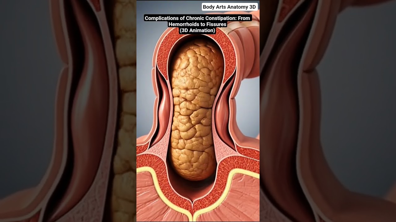Chronic Constipation: From Hemorrhoids to Fissures | Gut Health | Body Arts Anatomy 3D