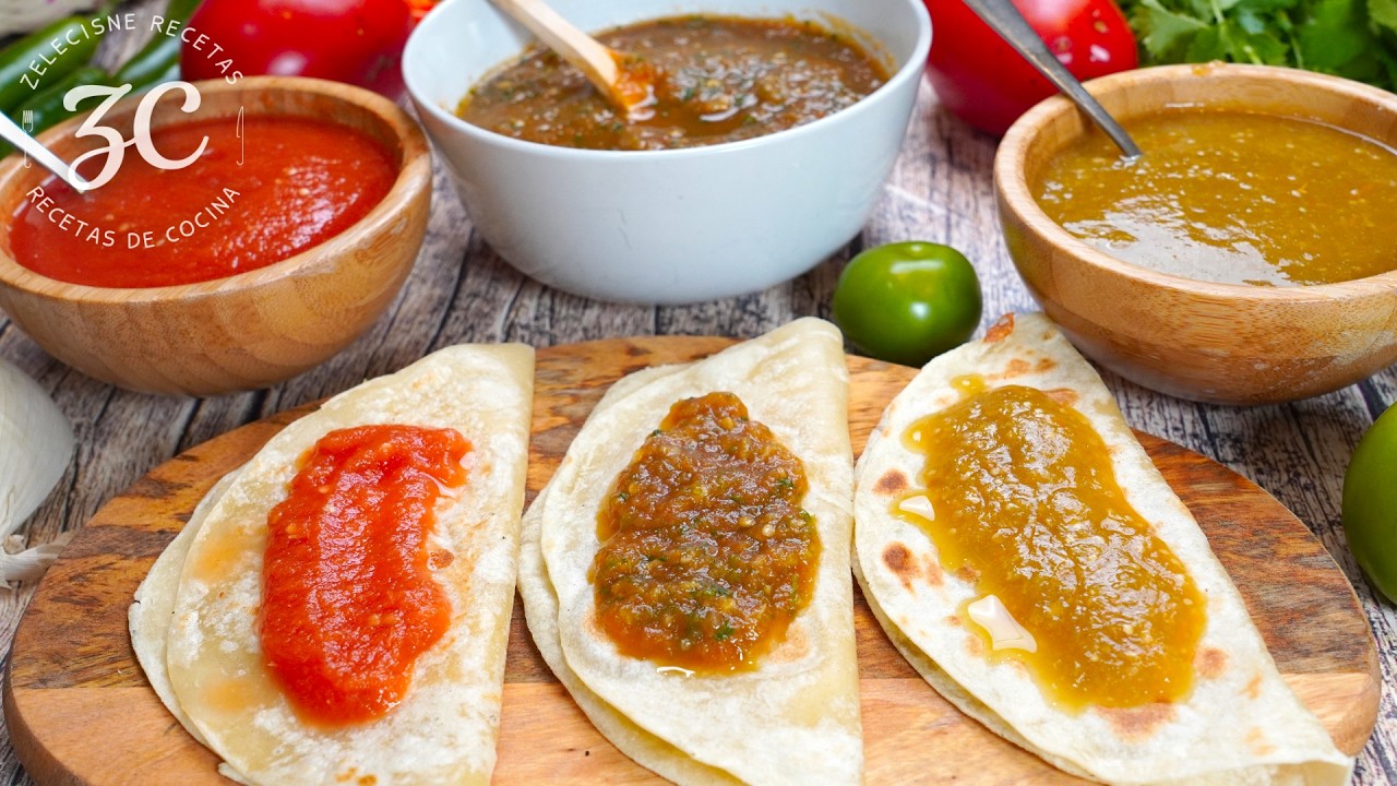 3 Salsas picantes para Antojitos y Tamales 🌶😤 | Básicas y muy fáciles 😉🔥