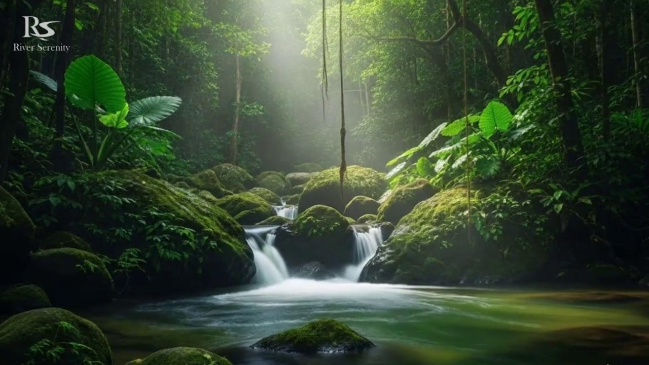 River Sounds for Sleeping. Mountain River Waterfall Flowing 24/7. Water Sounds White Noise. #asmr 5