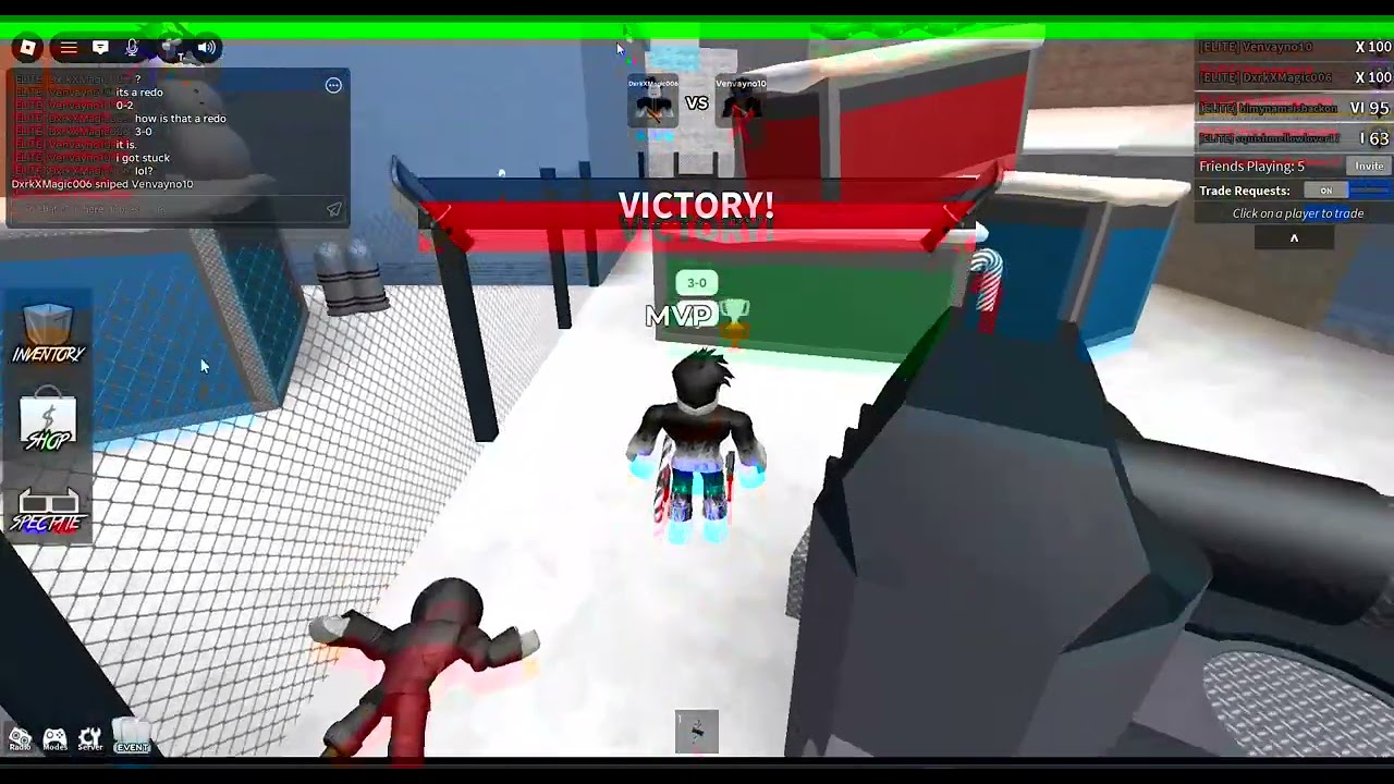 Exposing a funny MM2 bet scammer Venvayno10 for scamming aking for 15 redos on a 5-0 omg