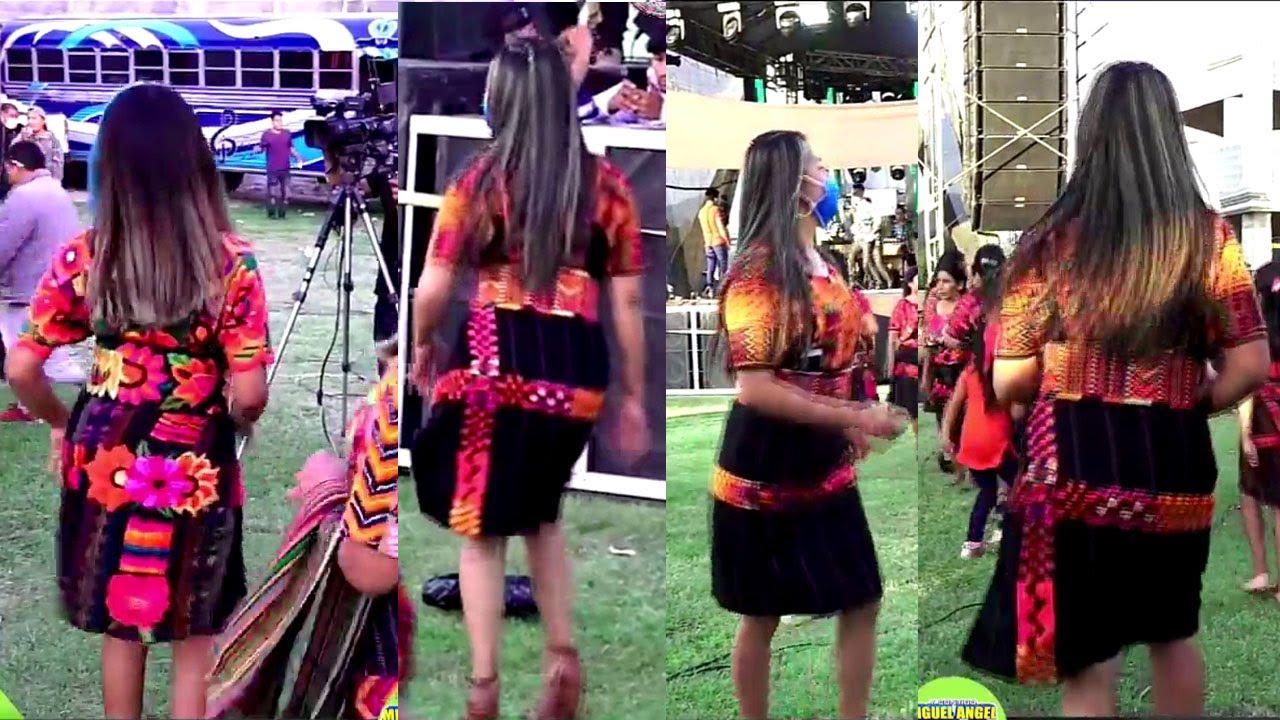 Miguel Angel Tzul Y Su Marimba Orquesta - Linda Chica De Corte Bailando  en Temal joyabaj