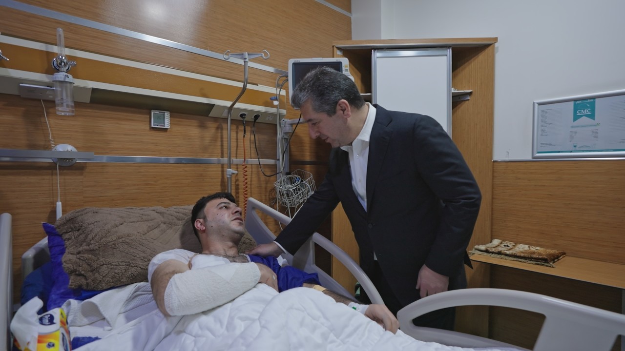 PM Barzani visited the wounded and paid condolences to the victim of the Erbil terrorist attacks