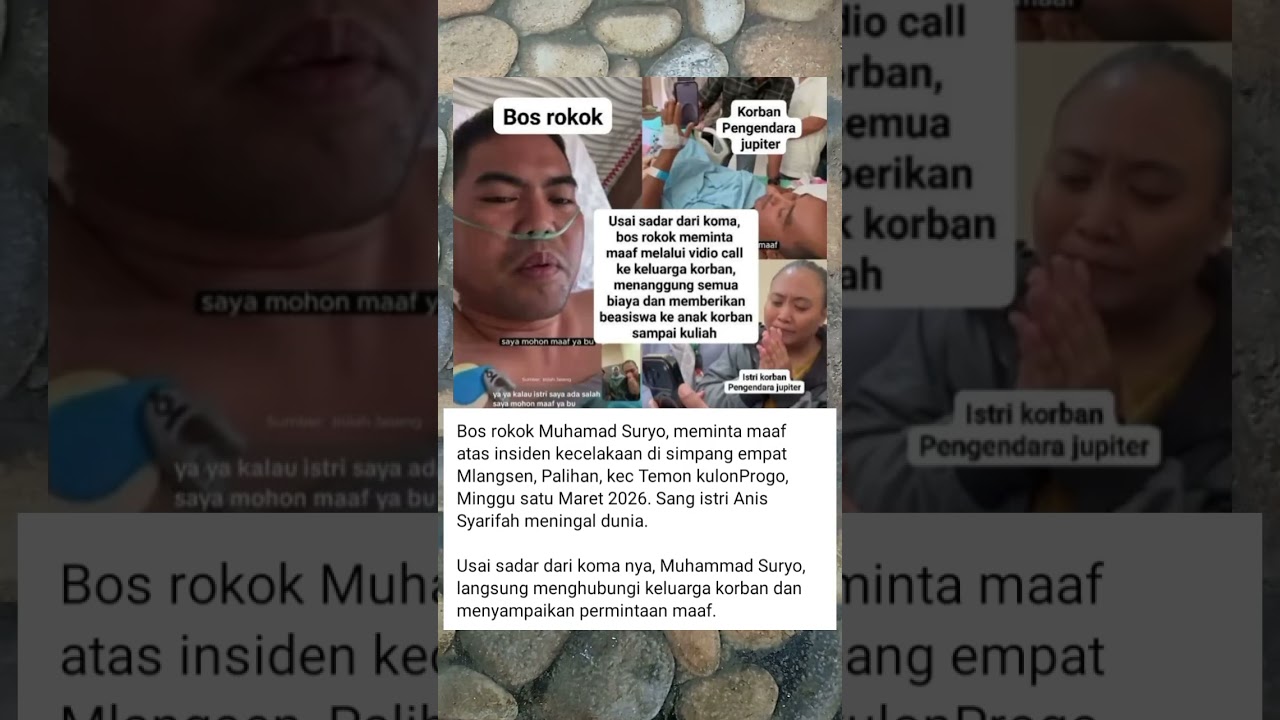 Bos rokok M. Suryo, meminta maaf atas insiden kecelakaan di simpang 4 Mlangsen #video #shorts #viral
