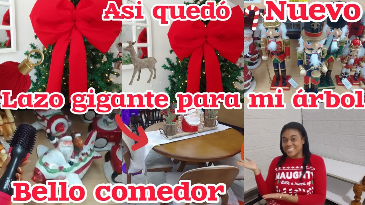 Nuevo moño gigante para mi árbol de navidad /preparando todo el hogar para Navidad Así quedó