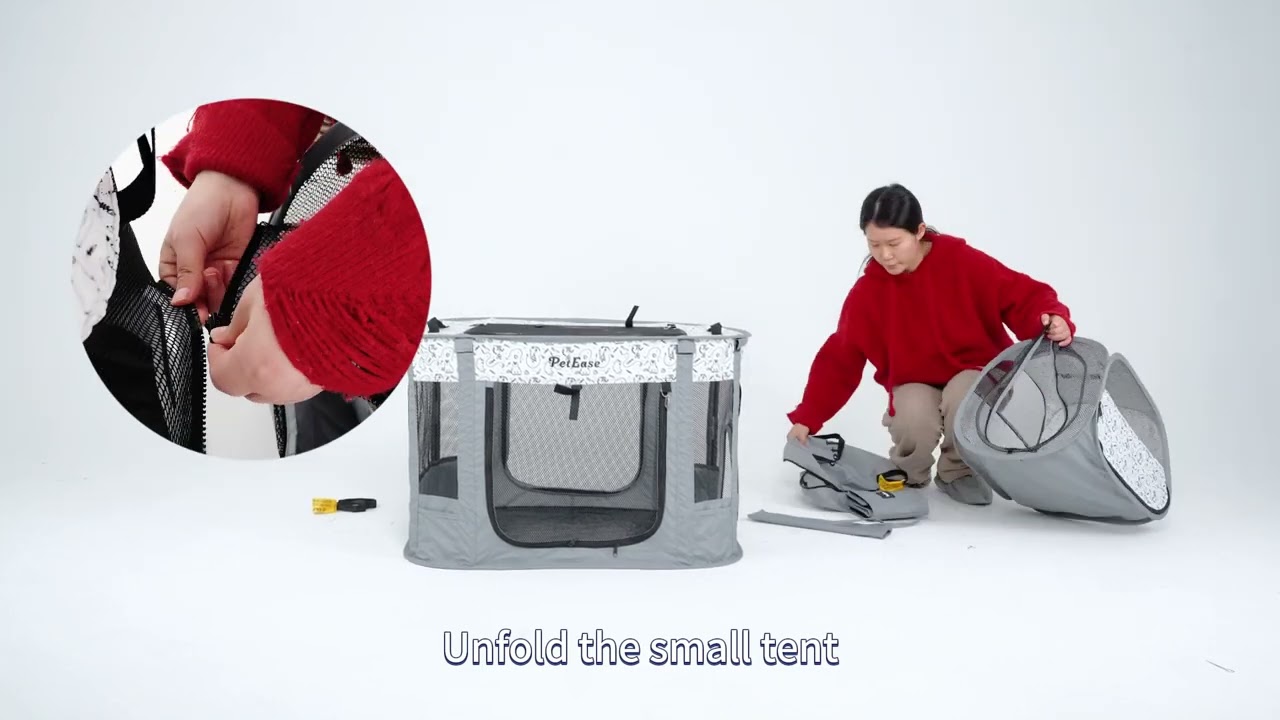 How to set up and fold PetEase 2in1 Cat playpen