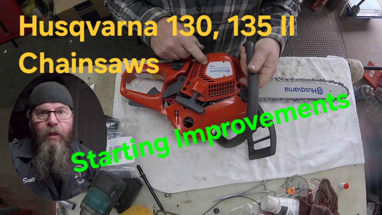 Husqvarna 130, 135 Mark II Chainsaw Starting Improvements