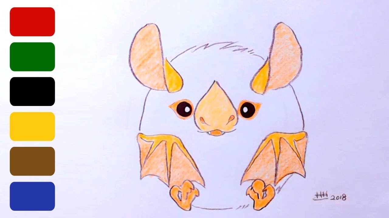 How to Draw a Bat - Honduran White Bat
