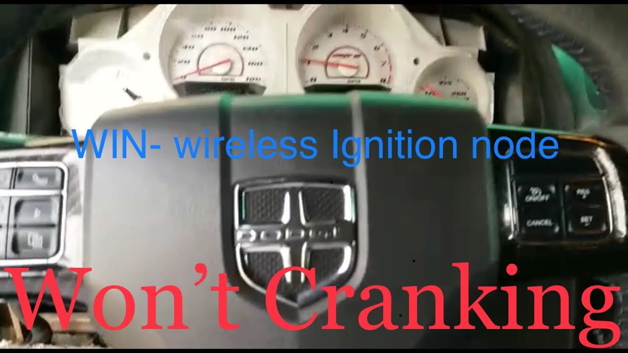 DODGE CHALLENGER WIRELESS IGNITION NODE (WIN) NO CRANKING