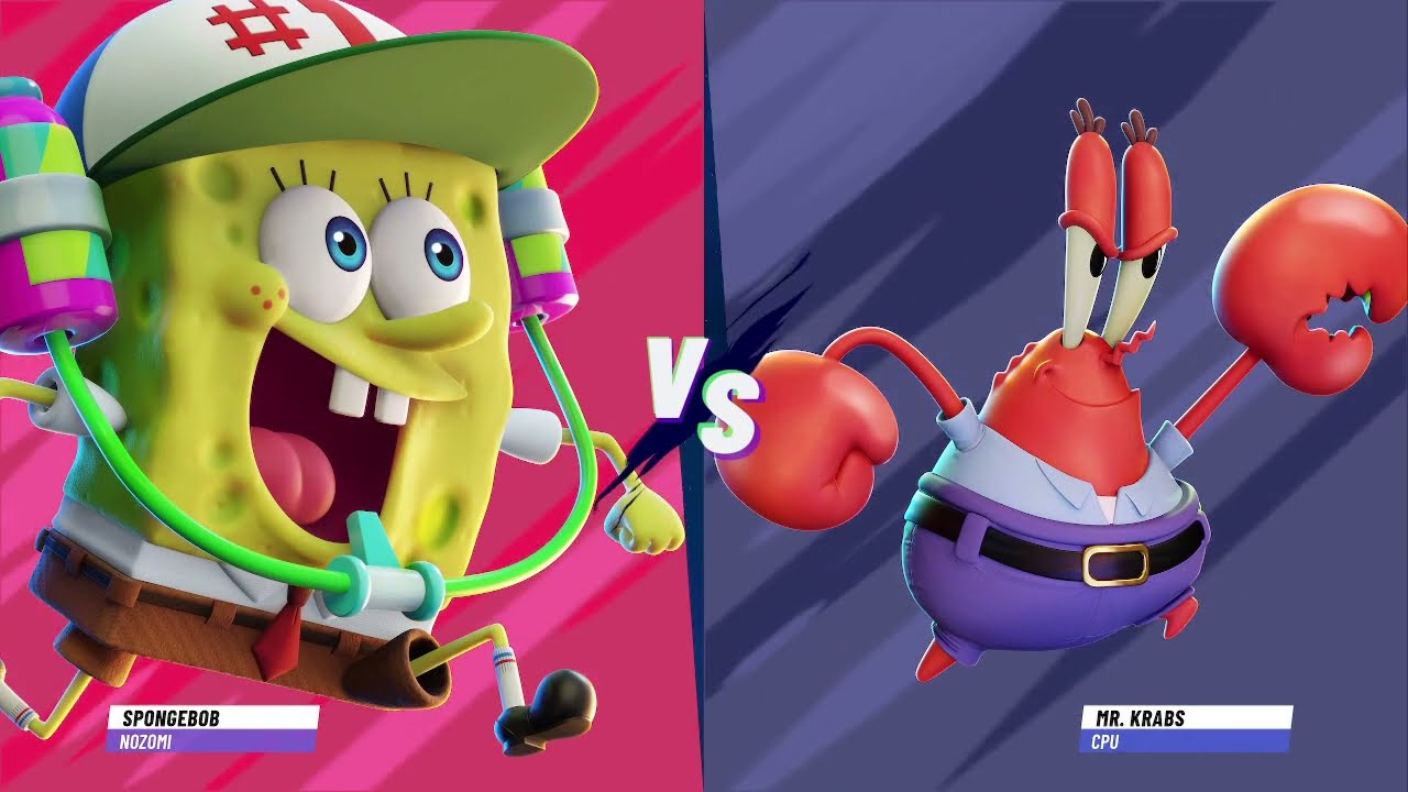 Spongebob Vs Mr. Krabs Nickelodeon All Star Brawl 2