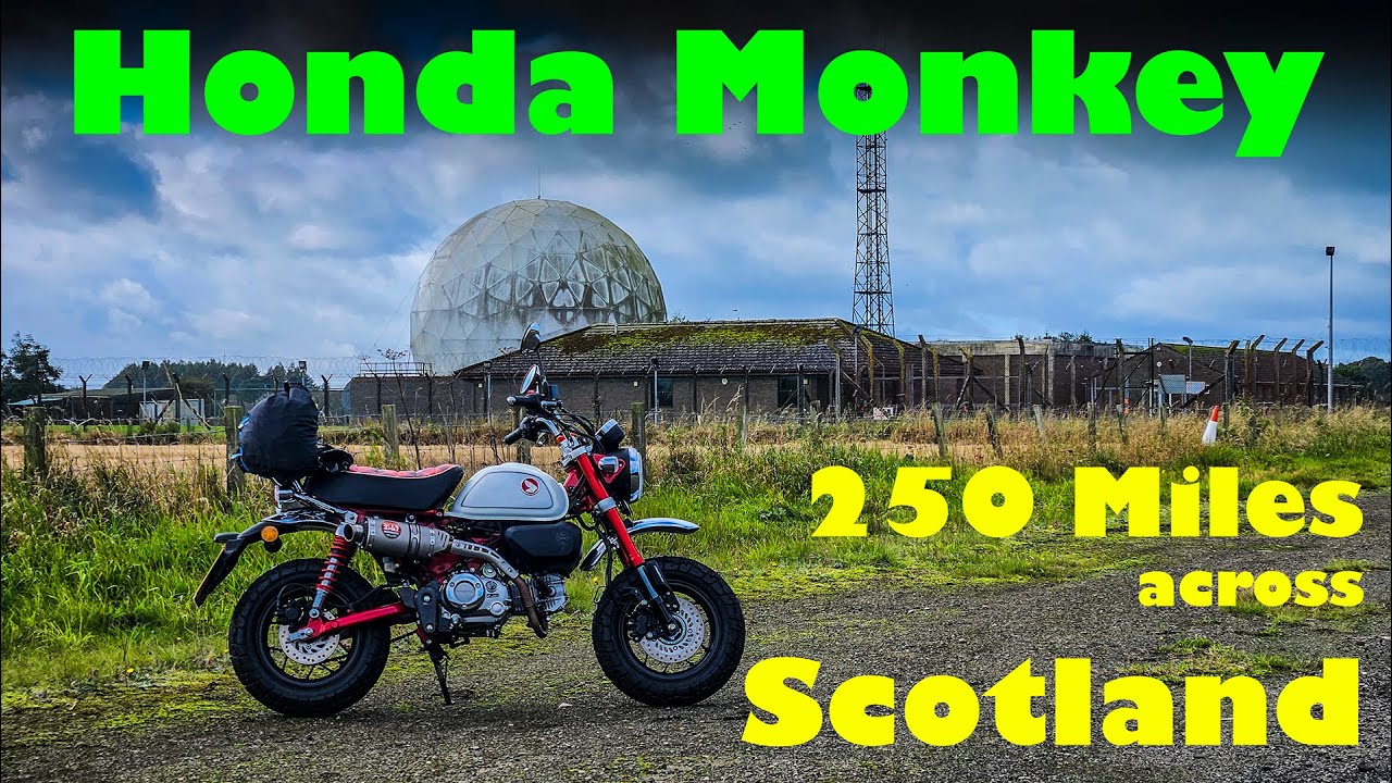 Honda Monkey 125. Long distance ride, 250 miles across Scotland on my 2023 Honda Monkey Z125