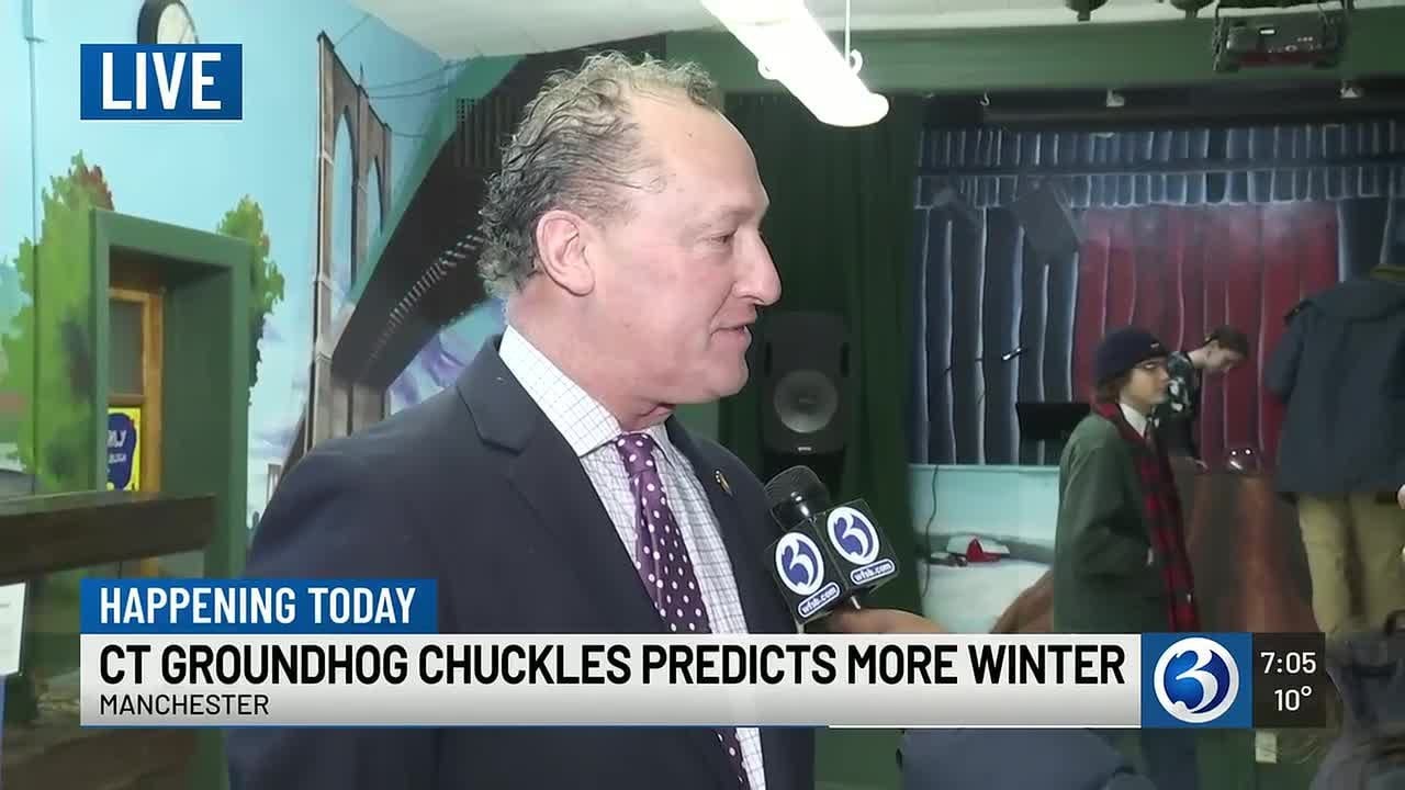 VIDEO: Connecticut’s Chuckles makes his Groundhog Day prediction