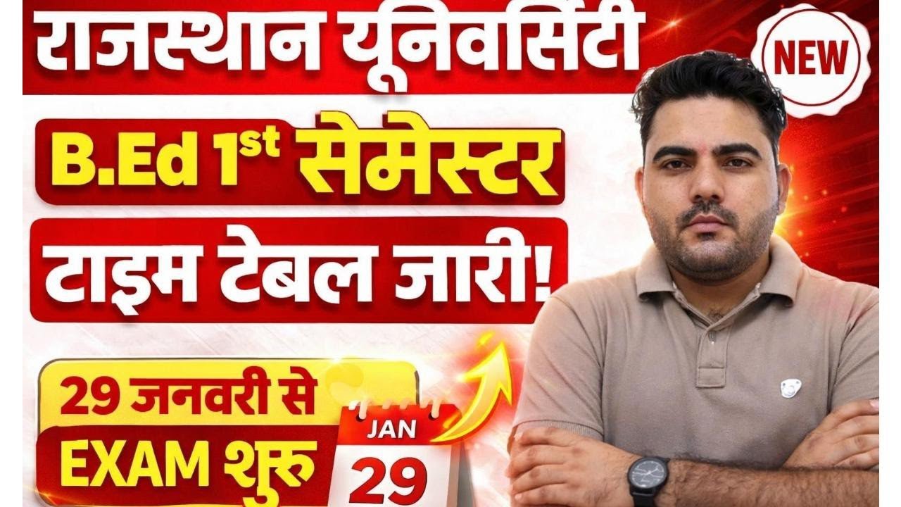 B.ed 1st Semester Time Table 2026 Out | B.Ed 1st Semester Exam | Syllabus Full Details 