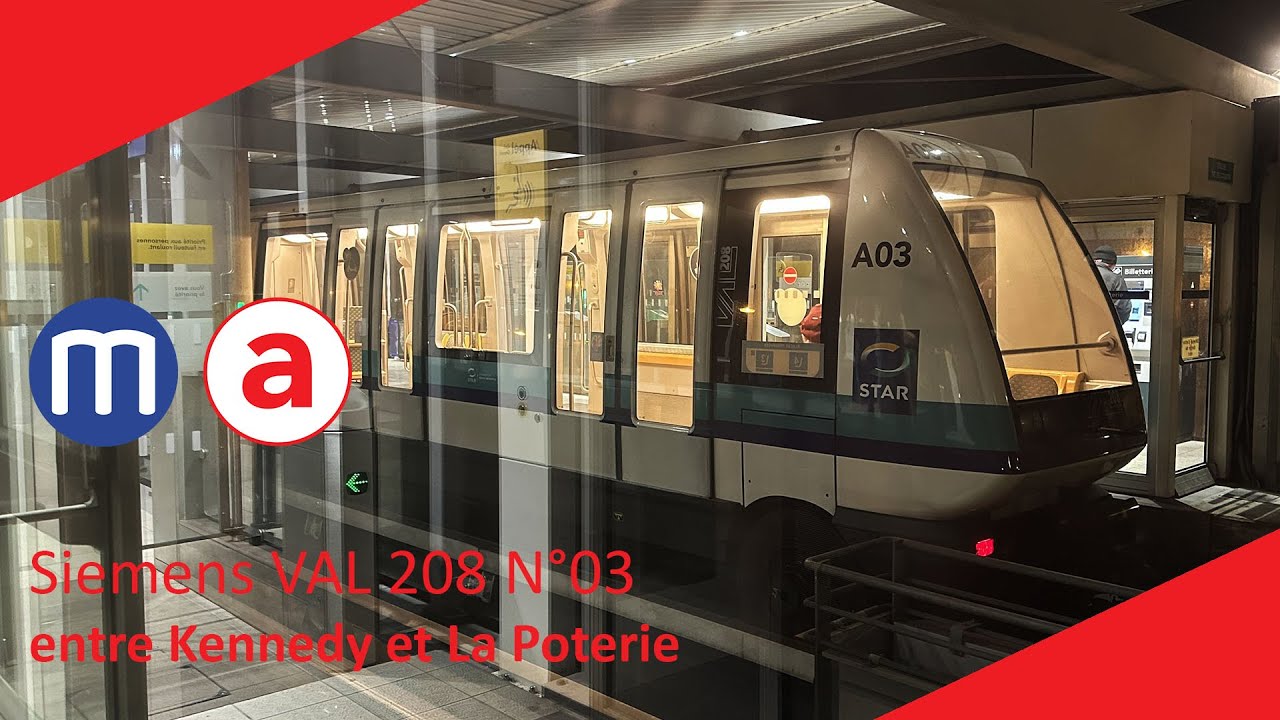 STAR - Siemens VAL 208 N°03 entre Kennedy et La Poterie