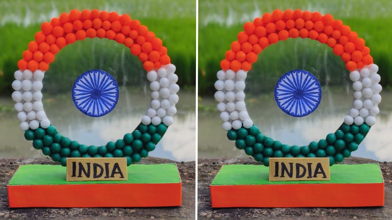 🇮🇳 DIY Independence Day Craft | Beautiful Indian Flag Decoration | Easy Tricolor Craft