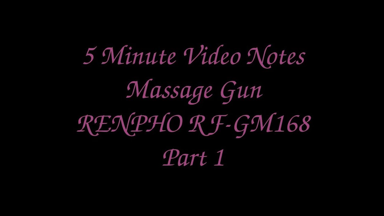 RENPHO Massage Gun E3 Error Part 1