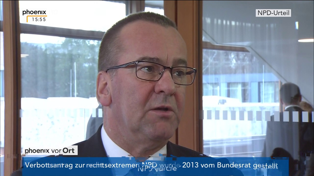 Ablehnung NPD-Verbot: Interview mit Boris Pistorious am 17.01.2017