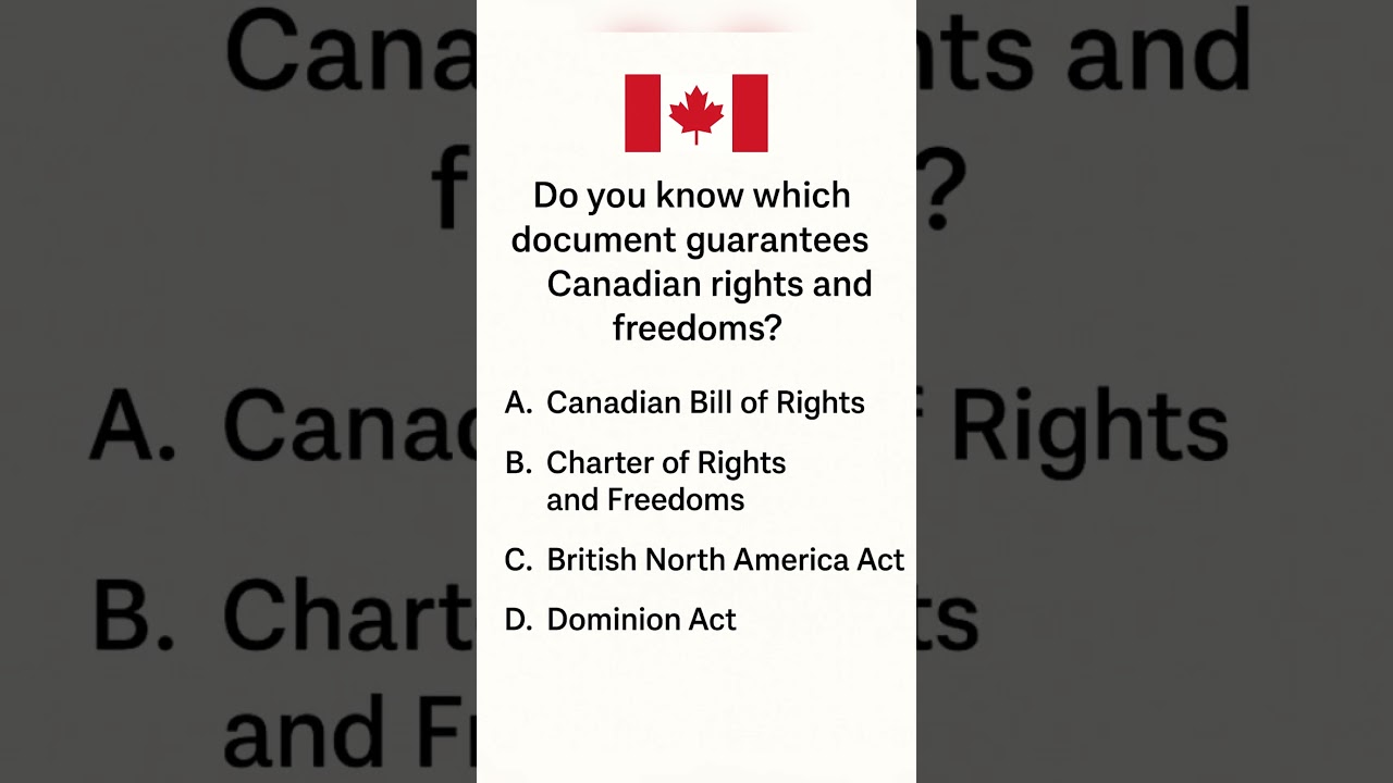 📜 Do You Know Which Document Guarantees Your Rights? | Charter Quiz #discovercanada #canada