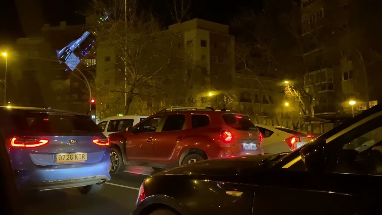 Riding through Madrid Spain at Night  MADRID TOURS   SPAIN TOURS