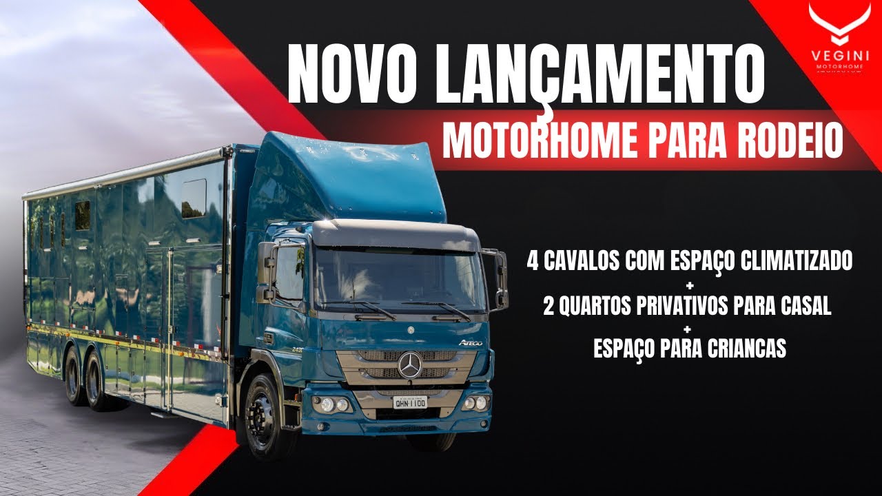 MOTORHOME PARA RODEIO QUE LEVA 4 CAVALOS E ATÉ 6 ADULTOS + CRIANÇAS 😱