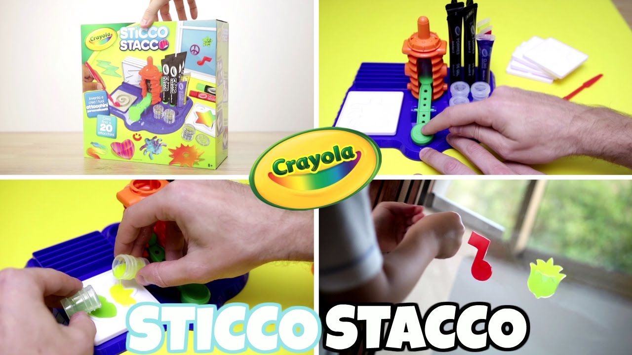 CREAZIONI con CRAYOLA STICCO STACCO: facciamo attacchini