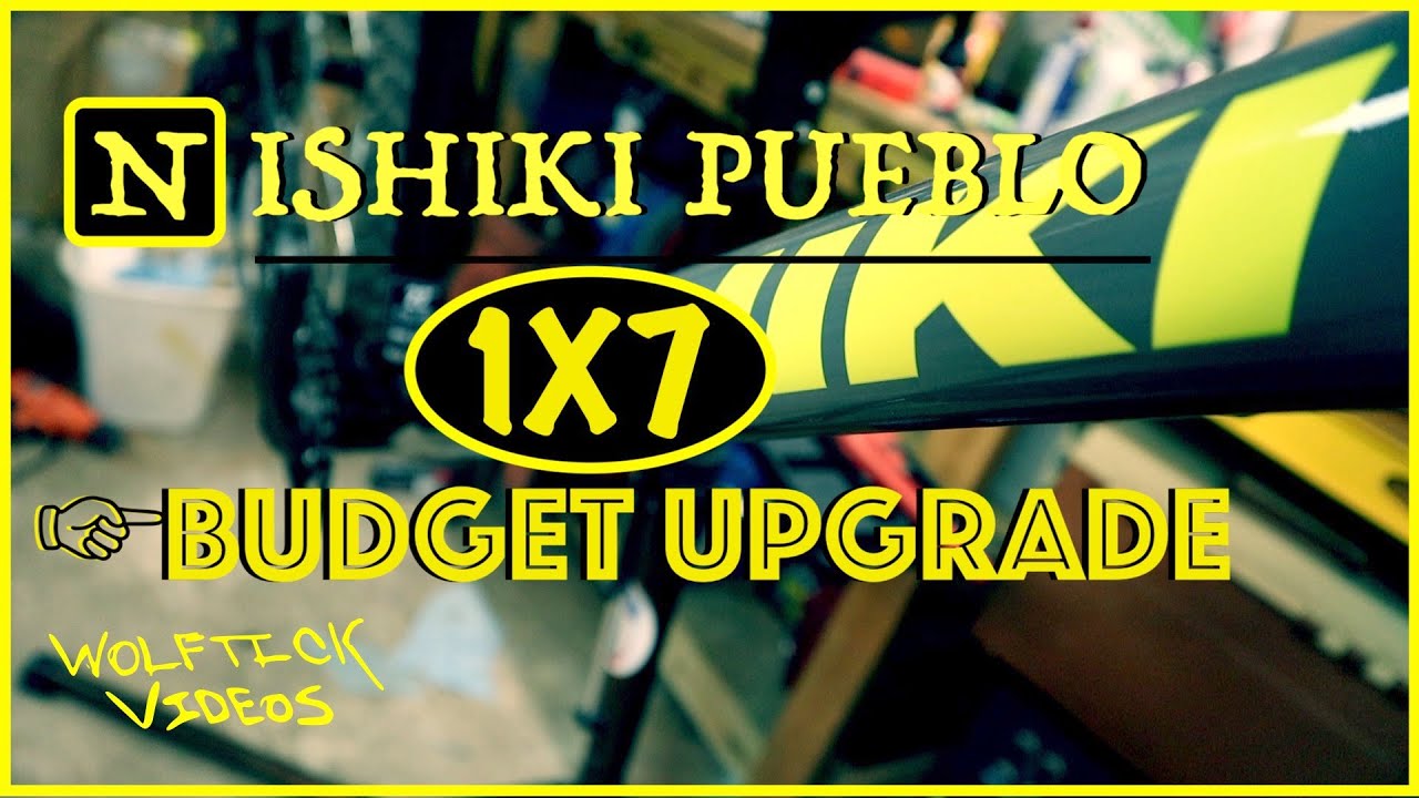 Nishiki Pueblo Budget MTB 1X7 Conversion, Neco Bottom Bracket Upgrade, Grips, and Shifter Upgrade.