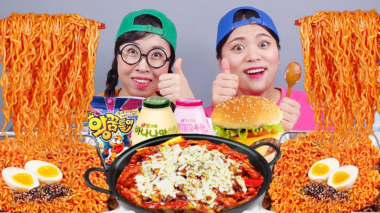 Loja de conveniência Comida Fogo Macarrão Frango Mukbang DONA