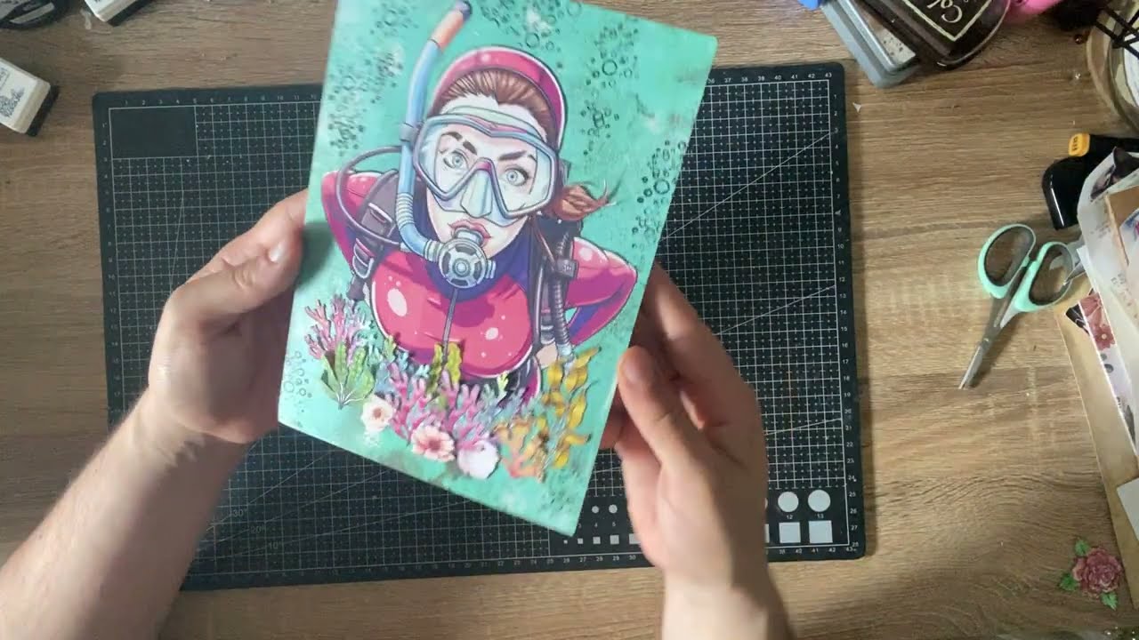 Art journal simple et rapide collection sur un air de plage dream team