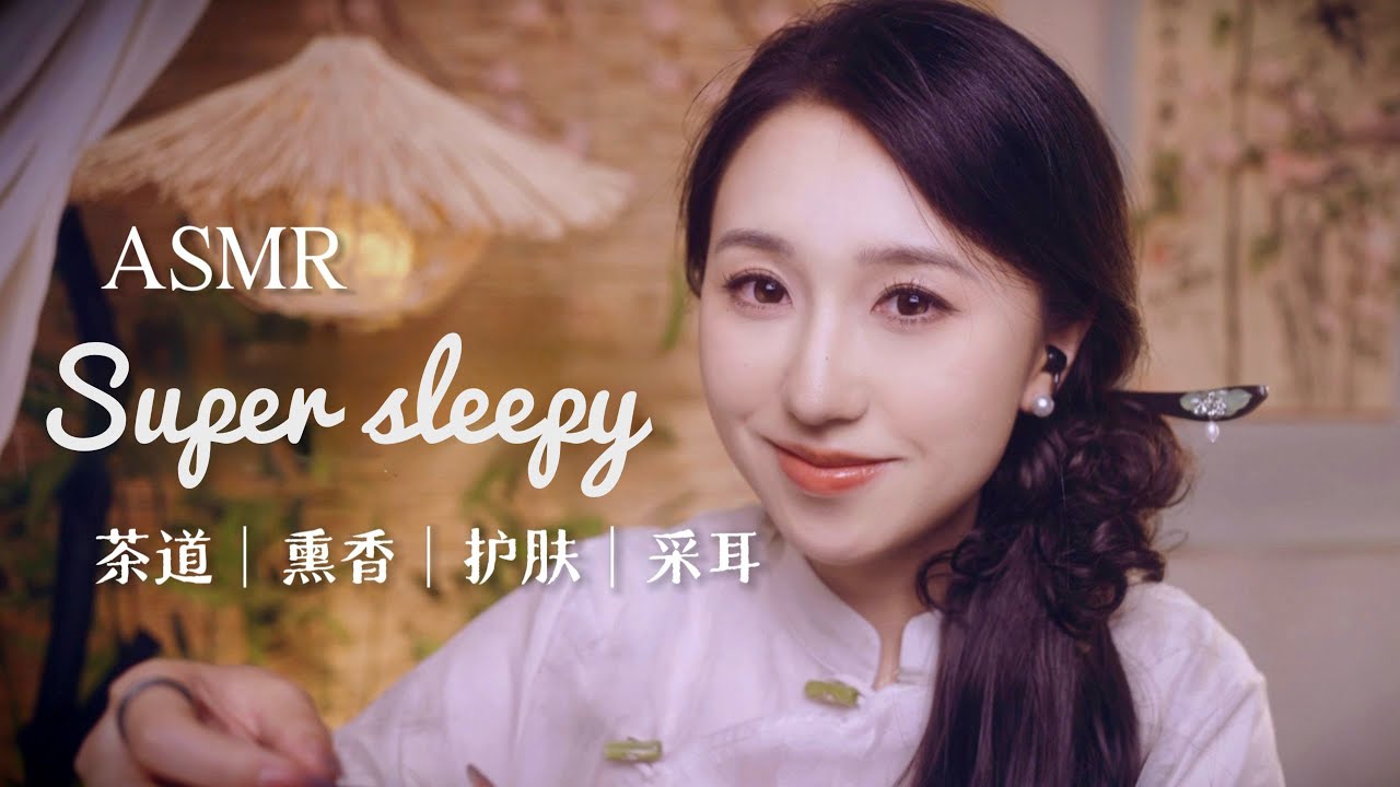 [ASMR Roleplay] Ancient-style Hot Spring Healing Spa | Tea Art-Skincare Massage Ear Cleaning | 