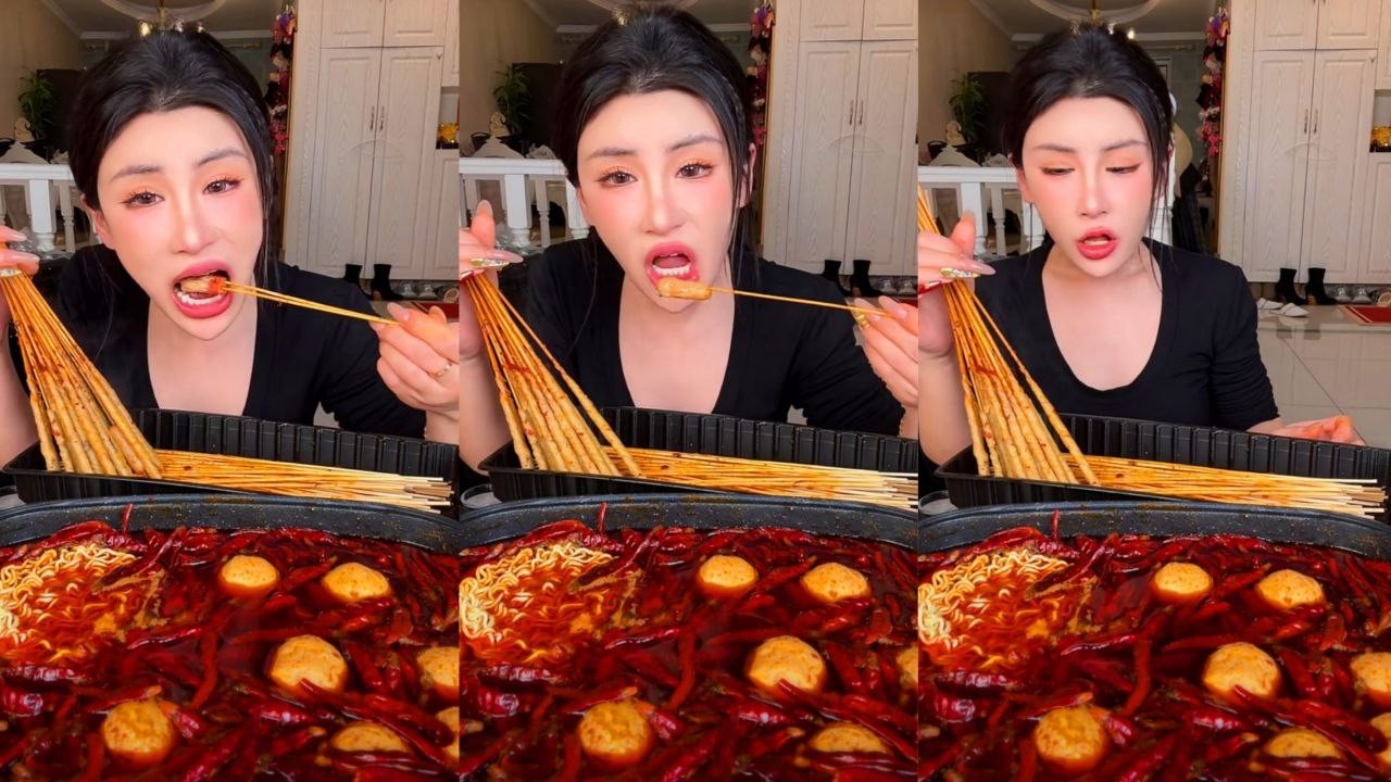 Spicy ASMR: Eating Extra Hot Mala Skewers & Fiery Chili Hot Pot Mukbang!