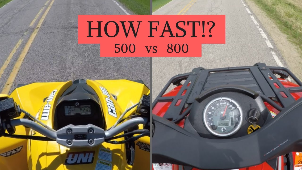 RENEGADE 500 VS OUTLANDER 800 SPEED COMPARISON