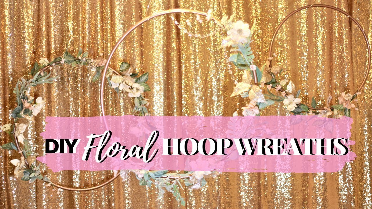 DIY FLORAL HOOP WREATHS tutorial || perfect for a photo booth
