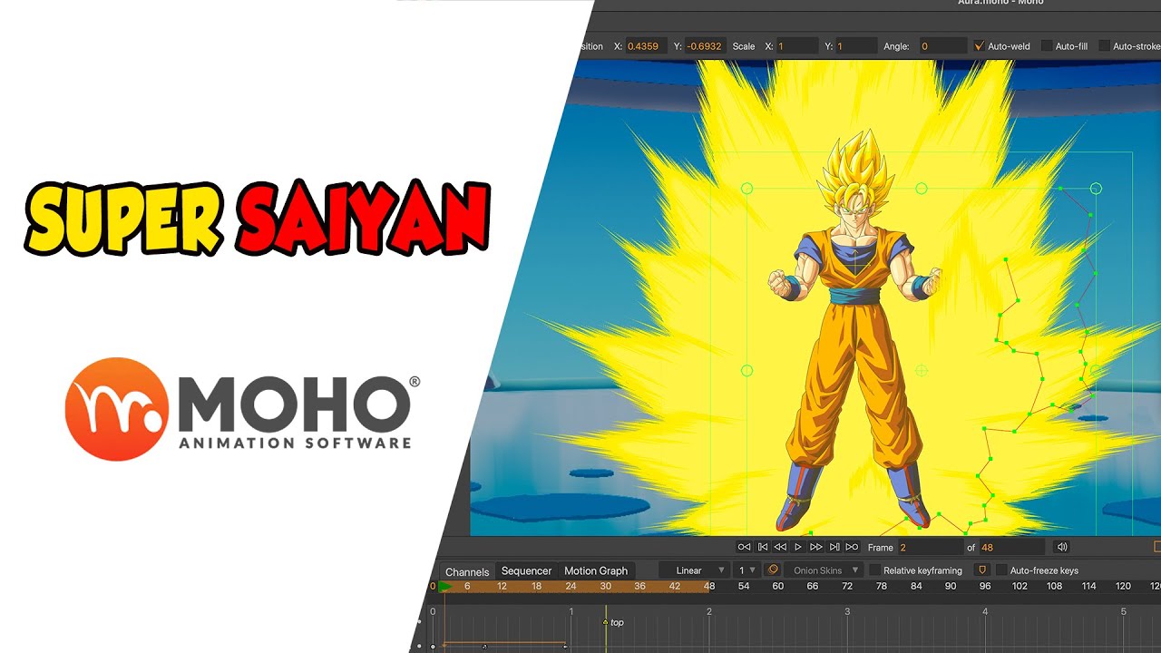 How to create Super Saiyan Effect - Moho Tutorial