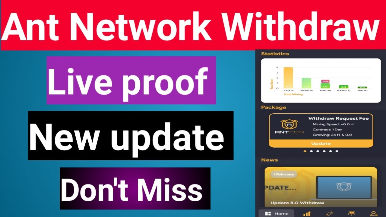 Ant Network Withdrawal New Update / Ant Network Price / Ant Network Cryptocurrency.