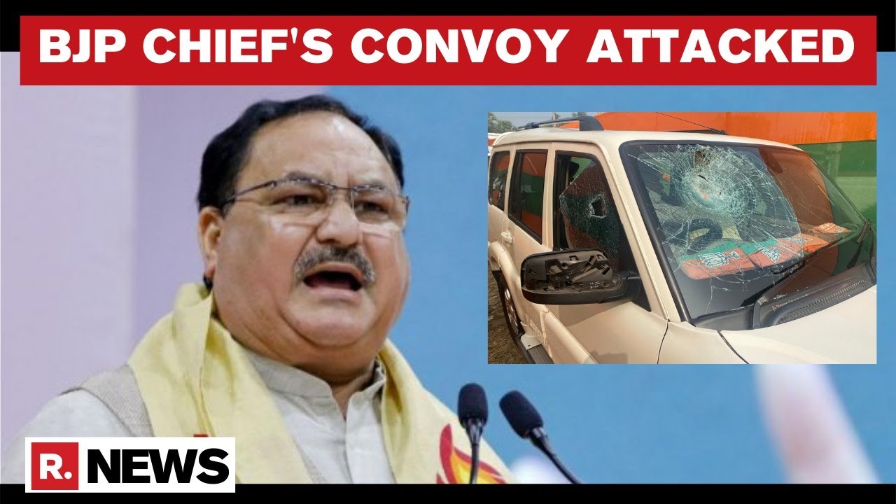 BJP Chief JP Nadda's Convoy Attacked In West Bengal On Way To Diamond Harbour