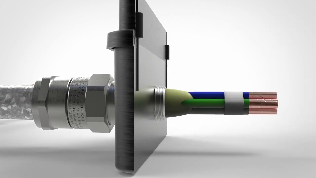Single Compression Barrier Gland feat. Peppers T-1000 Compound & a Female Conduit Connection Thread