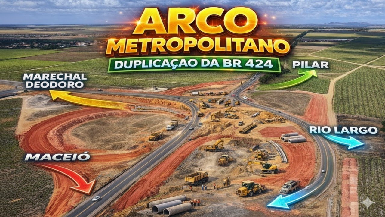 DUPLICAÇÃO DA BR 424 : MEGA OBRA DO ARCO METROPOLITANO QUE UNE 4 CIDADES DE ALAGOAS 