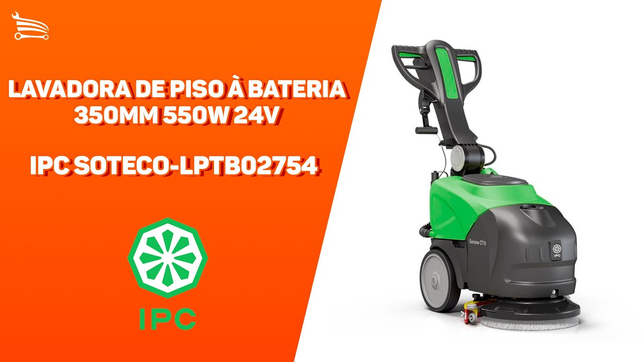 Lavadora de Piso CT15 &agrave; Bateria 350mm 550W 24V - IPC SOTECO-LPTB02754 | Loja do Mec&acirc;nico