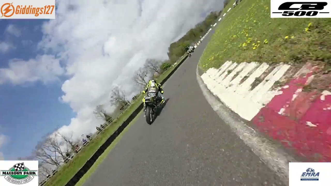 Onboard - EMRA R2 - Mallory Park - CB500 Race 1 - PB then crash!