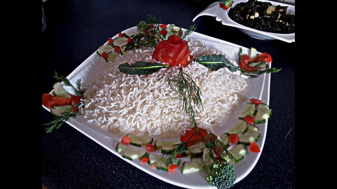 چلو سفید با سبزی افغانی ❤CHALAW SAFED AFHGNI