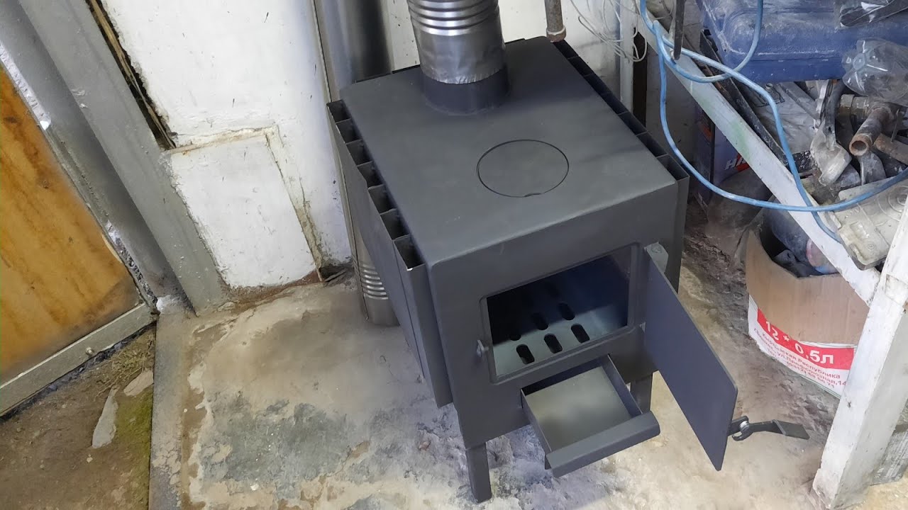 I'M INSTALLING A STOVE IN THE GARAGE | УСТАНАВЛИВАЮ ПЕЧКУ В ГАРАЖЕ