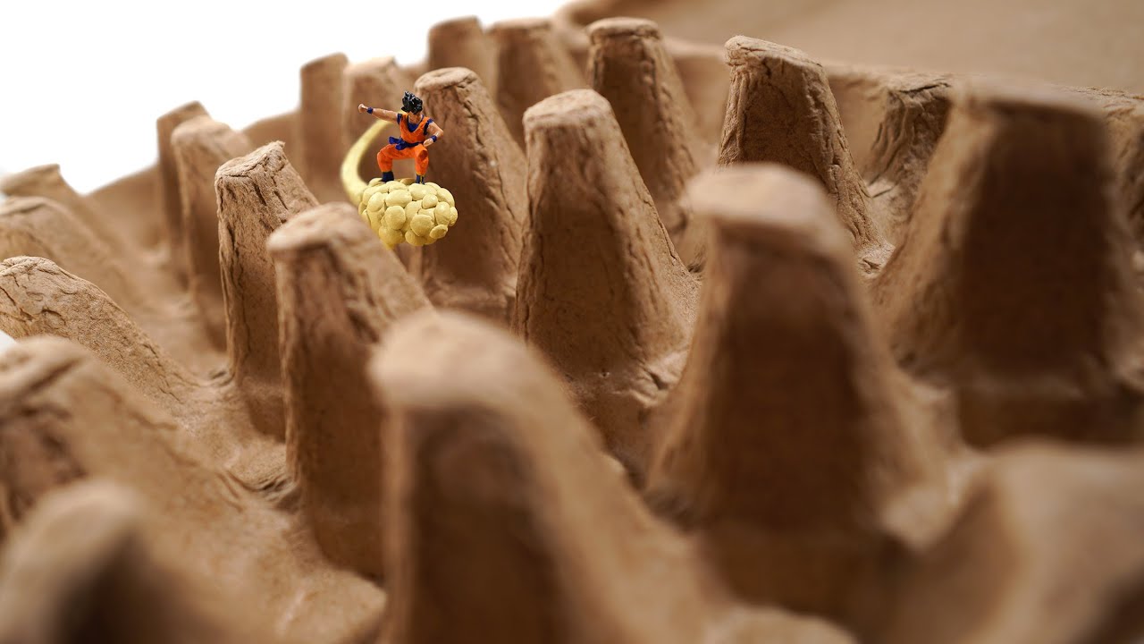 梱包材を山に見立てる｜Making of “Eggsplorer”