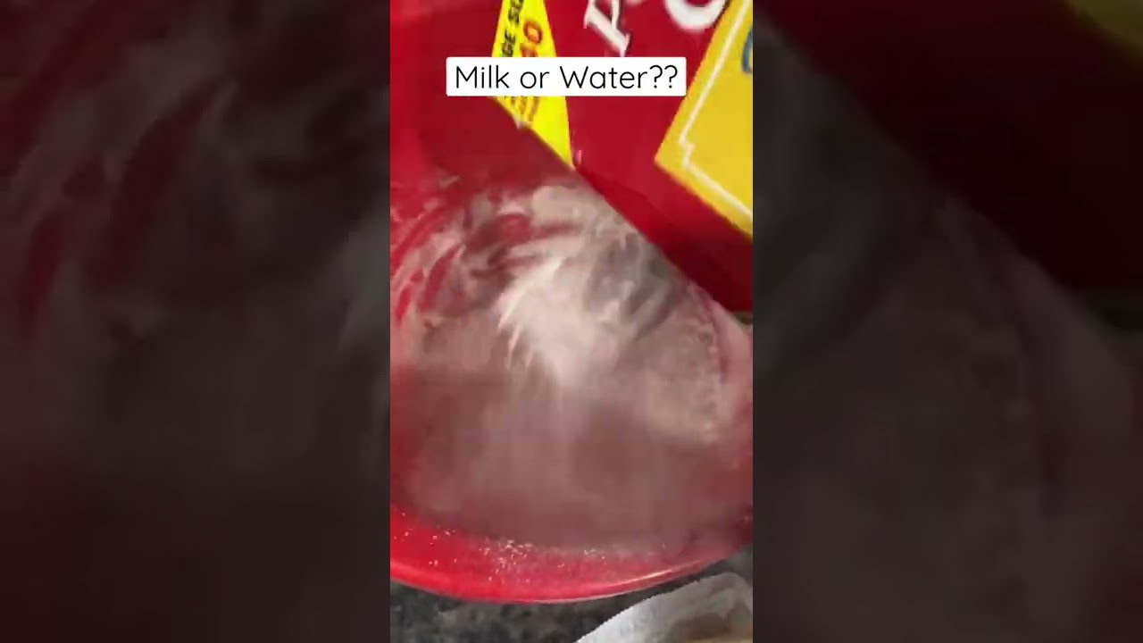 Milk or Water in Pancake Complete Mix? #shorts #shortsviral #shortsfeed