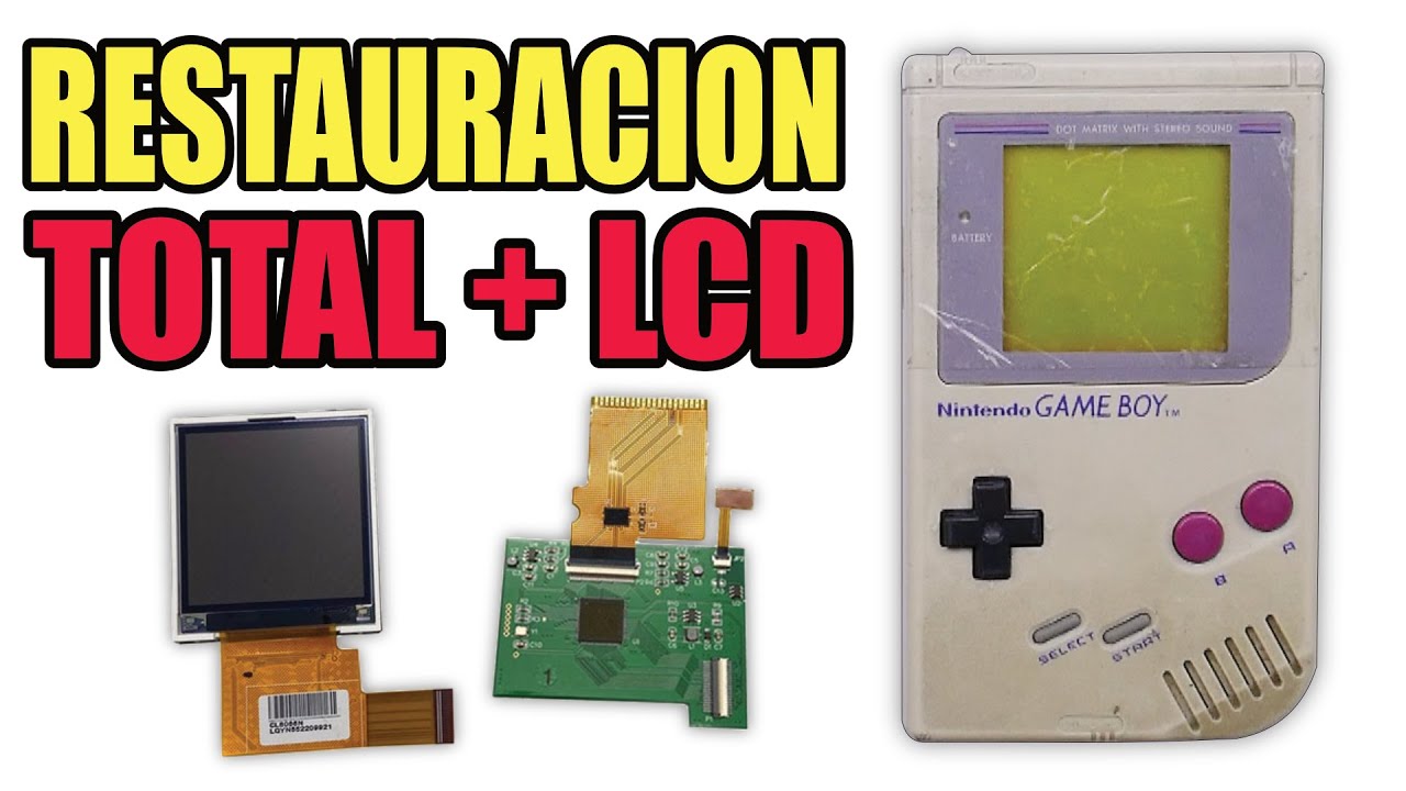 RESTAURACION TOTAL GAMEBOY CLASICA + CAMBIO DE PANTALLA RETROILUMINADA + BLANQUEMIENTO