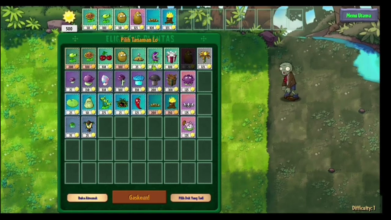 Main Plants Vs Zombies Fusion yang bisa digabung