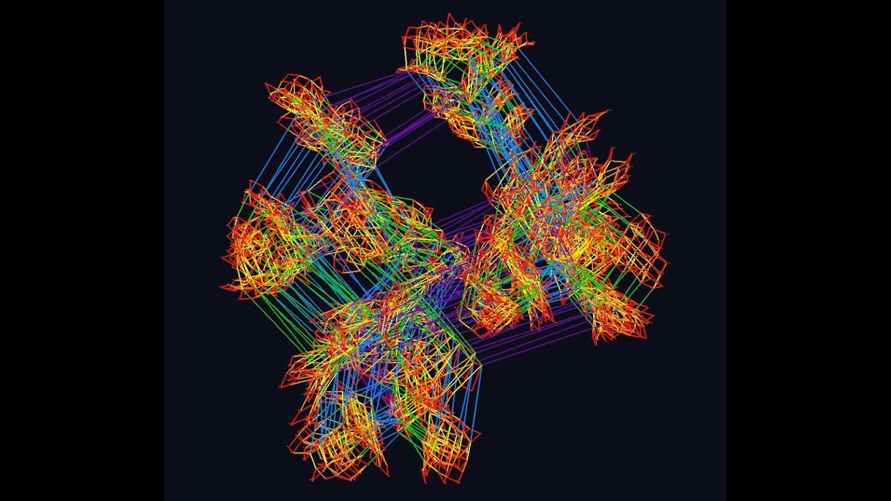 Strange coloured constructs growing into massive complex structures
