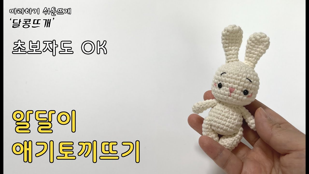 알달이 애기토끼뜨기 amigurumi/crochet (판매금지) #달콩뜨개#키링뜨기