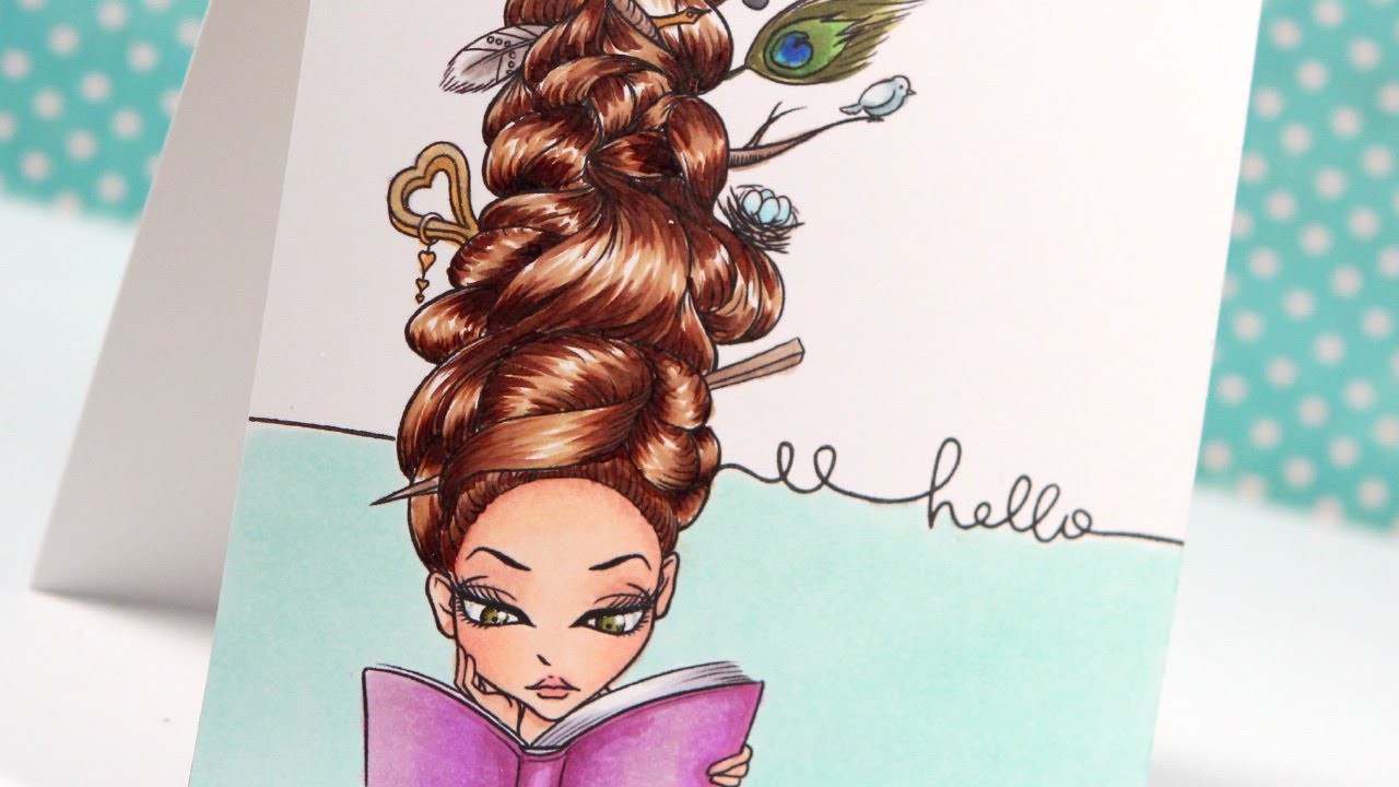 Coloring Hair with Copics - Color Wednesday #44 (TEW Lucy Loo Bookaholic)